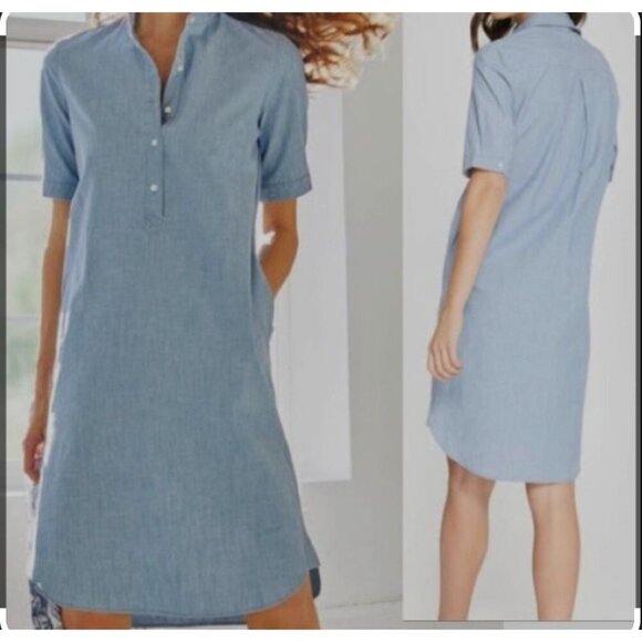 J.McLaughlin Arissa Chambray Dress Size Medium - Picture 1 of 8
